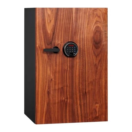 Phoenix Safe International Phoenix Safe DBAUM Fingerprint Lock Luxury Fire Res. Safe w/ Walnut Door 3.0 cu ft, Black, Steel DBAUM800